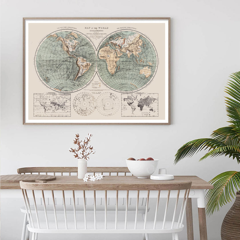 Wall Art - Map Of The World - Canvas Prints-Poster Prints