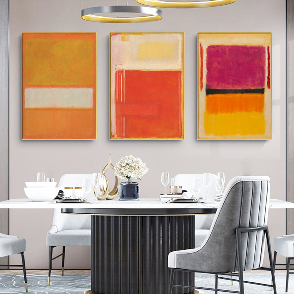 Wall Art - Colourful 3 Sets By Mark Rothko - Poster Prints -Canvas Prints