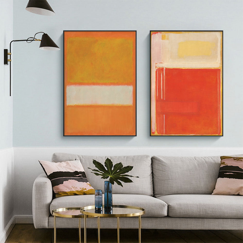 Wall art - Orange (2 sets) By Mark Rothko - Canvas Prints- Poster Prints