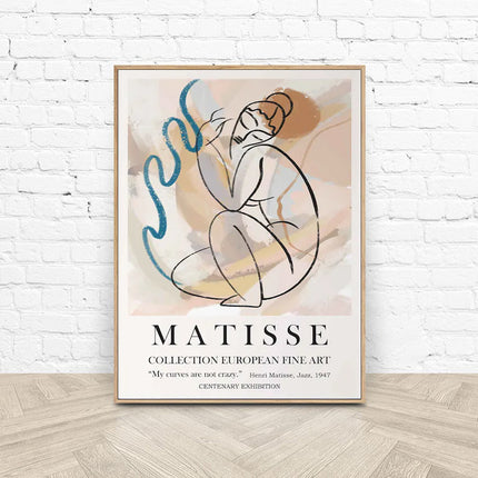 Wall Art - Matisse Nude Line - Canvas Prints-Poster Prints