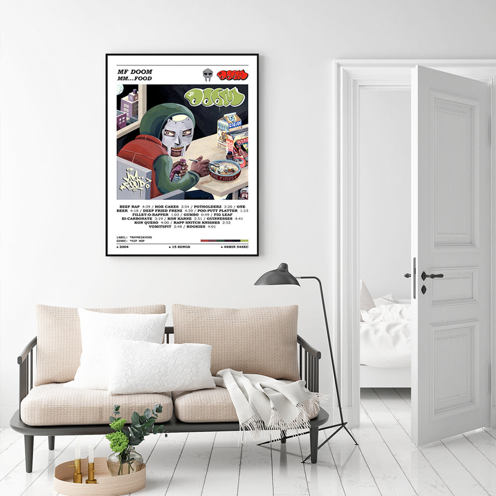 Wall Art - Mf Doom Food Album White - Canvas Prints-Poster Prints