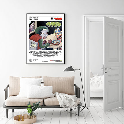 Wall Art - Mf Doom Food Album White - Canvas Prints-Poster Prints