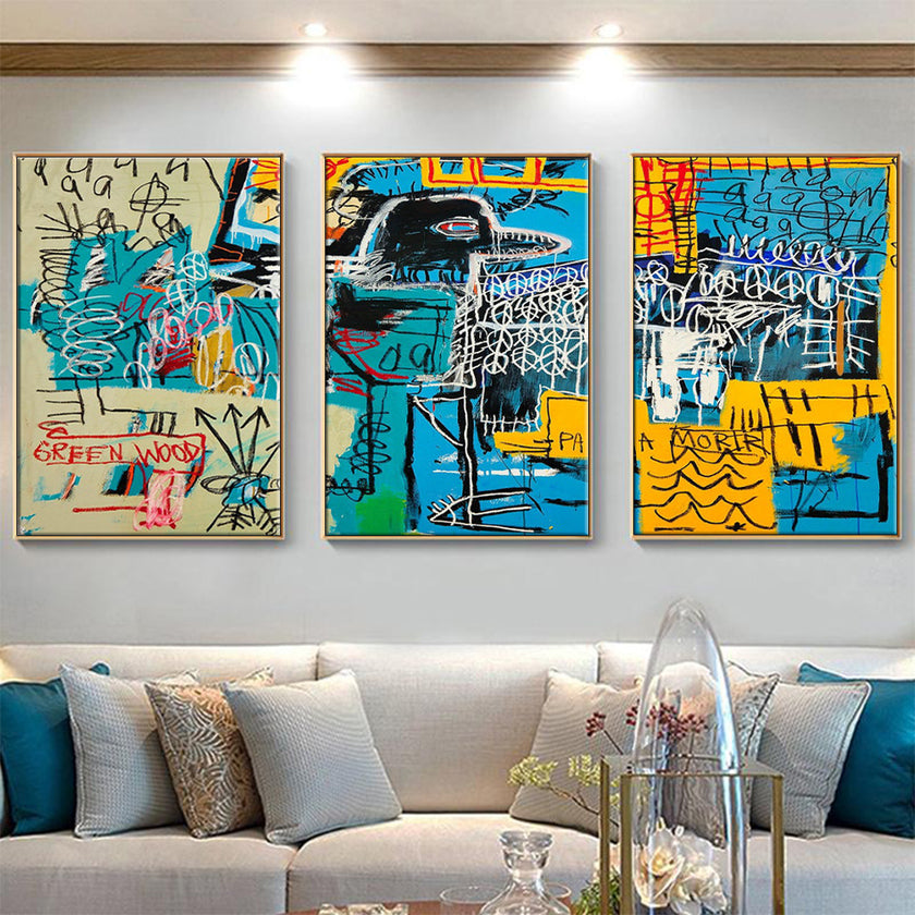 Wall Art  - Michel Basquiat Bird 3 Sets - Poster Prints -Canvas Prints