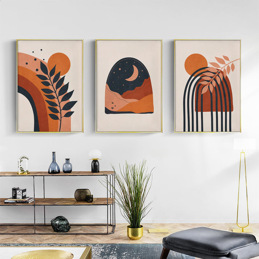 Wall Art - Mid Century Art ( 3 sets )- Poster Prints -Canvas Prints