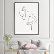 Wall Art - Minimal Line Drawing Woman - Canvas Prints-Poster Prints