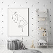 Wall Art - Minimal Line Drawing Woman - Canvas Prints-Poster Prints