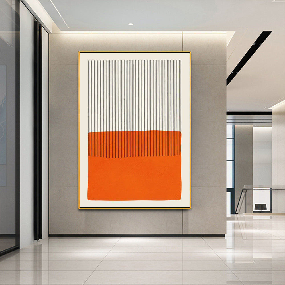 Wall Art - Minimalist Orange & Black - Canvas Prints-Poster Prints