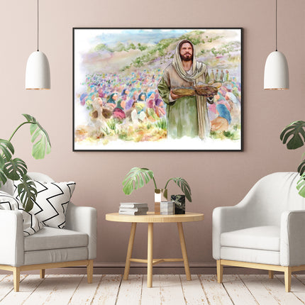 Wall Art - Miracle Of 5 Loaves And 2 Fishes - Canvas Prints-Poster Prints