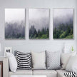 Wall Art prints -Misty Forest 3 sets - Poster Prints -Canvas Prints