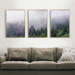 Wall Art prints -Misty Forest 3 sets - Poster Prints -Canvas Prints