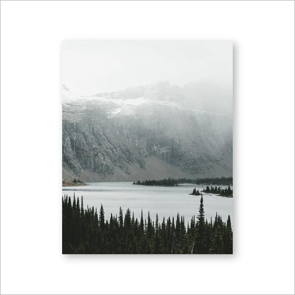 Wall Art prints -Misty Mountain Forest Lake 3 sets - Poster Prints -Canvas Prints