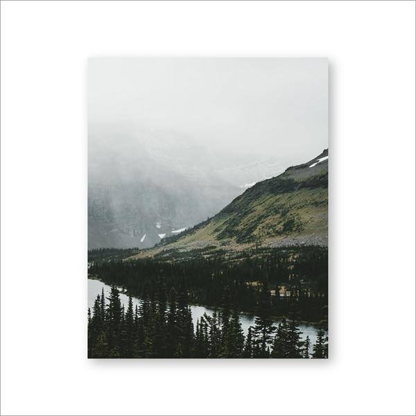 Wall Art prints -Misty Mountain Forest Lake 3 sets - Poster Prints -Canvas Prints