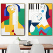 Wall art - Modern Abstract Figure Family 2 sets- Canvas Prints- Poster Prints