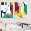 Wall art - Modern Abstract Figure Family 2 sets- Canvas Prints- Poster Prints