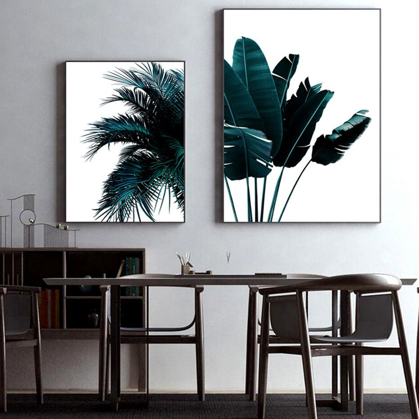 Wall art - Modern Dark Green Palm Tree II - Canvas Prints - Poster Prints