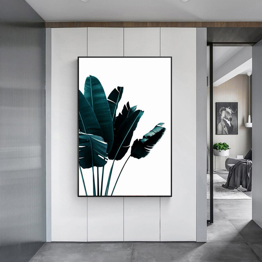 Wall art - Modern Dark Green Palm Tree 2 sets- Canvas Prints- Poster Prints