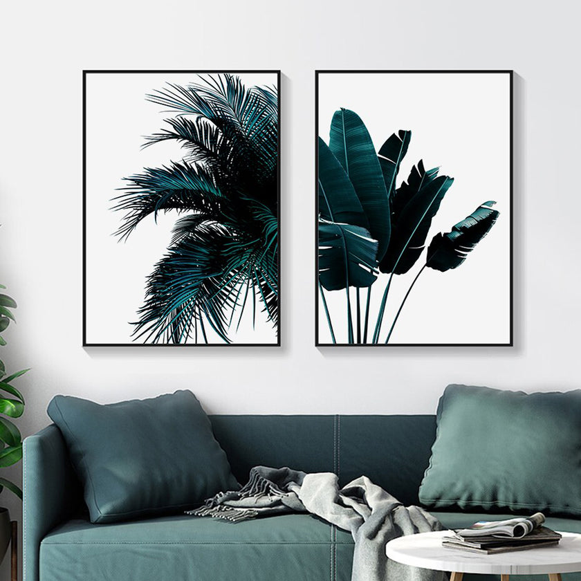 Wall art - Modern Dark Green Palm Tree II - Canvas Prints - Poster Prints