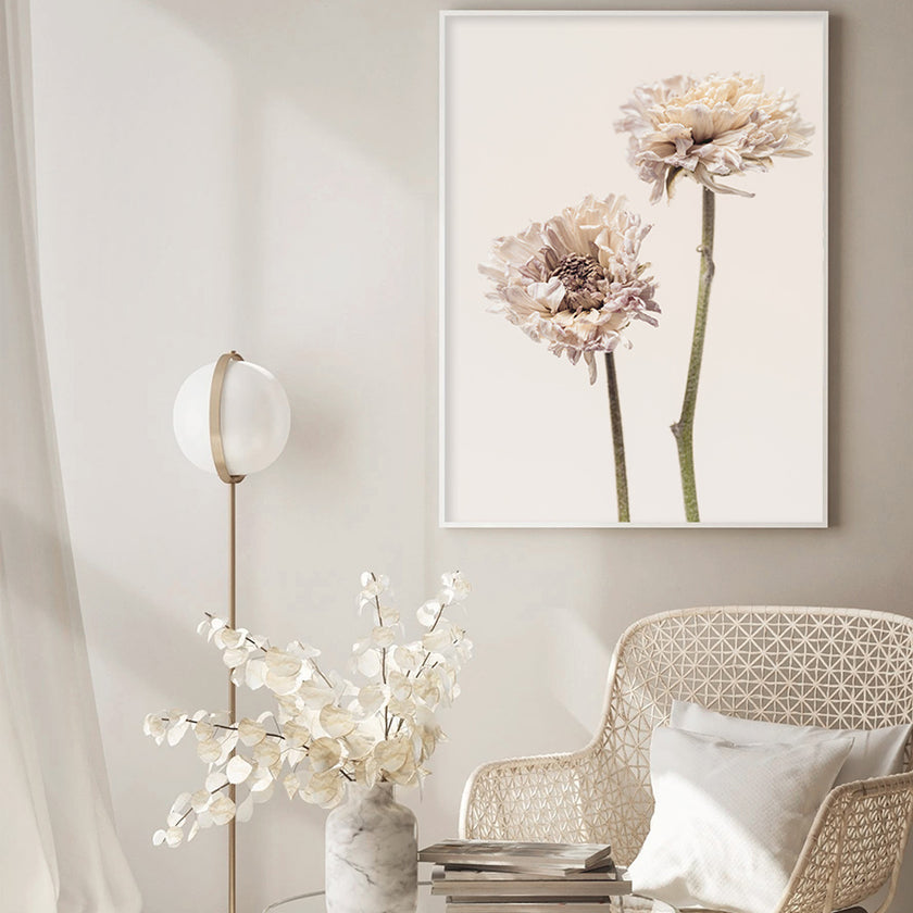 Wall art - Modern Dried Blooming Flower 2 sets- Canvas Prints- Poster Prints