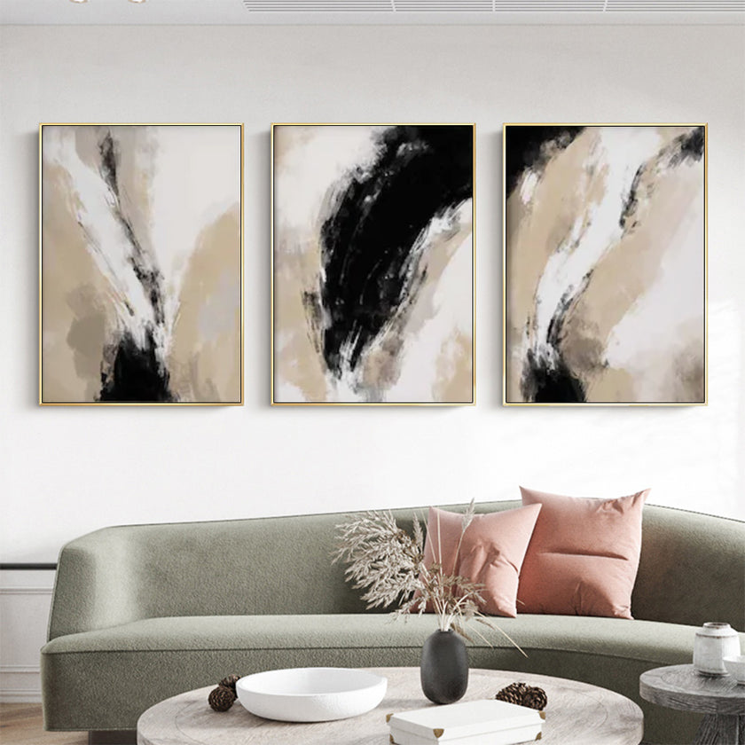 Wall Art - Modern Neutral Abstract (3 sets) - Canvas Prints-Poster Prints