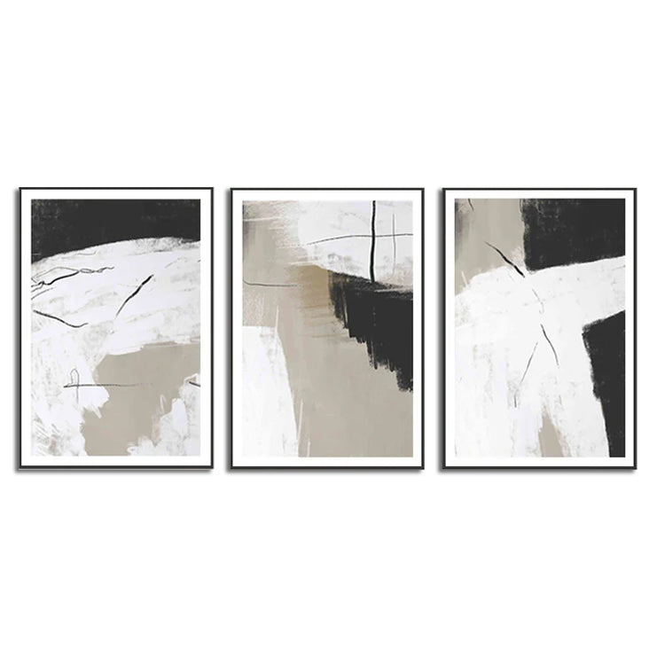 Wall Art  - Black Beige 3 Sets - Poster Prints -Canvas Prints