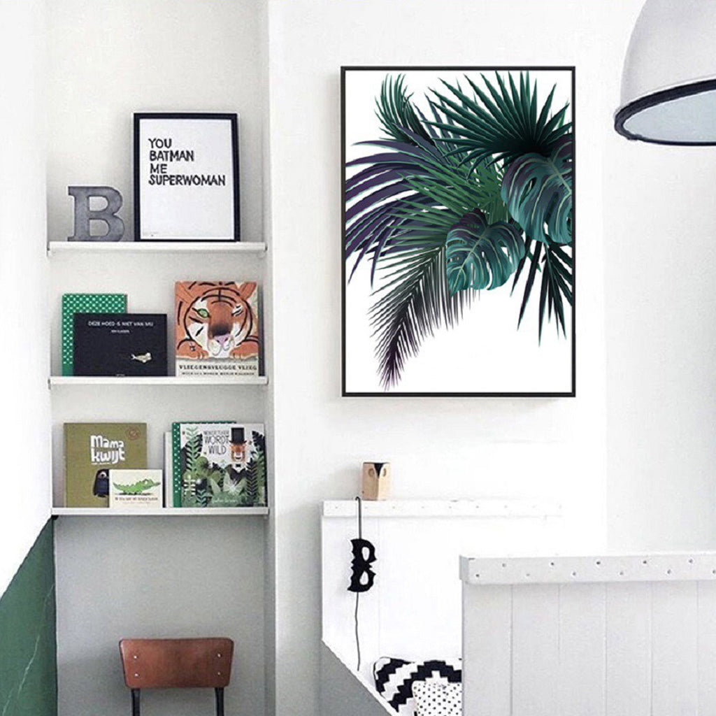 Wall art - Pine Green Leaves 2 sets- Canvas Prints- Poster Prints