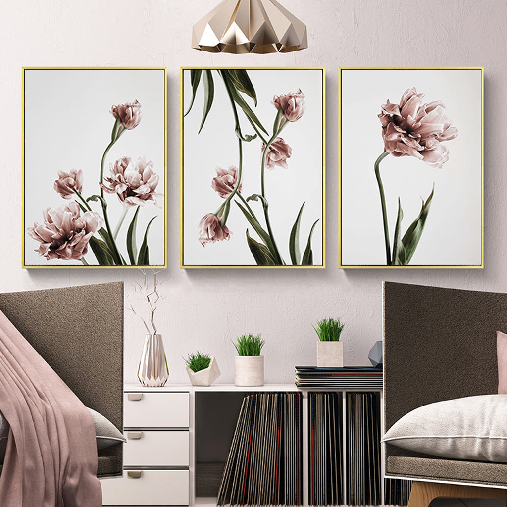 Wall Art - Tulip Flower 3 sets - Poster Prints -Canvas Prints