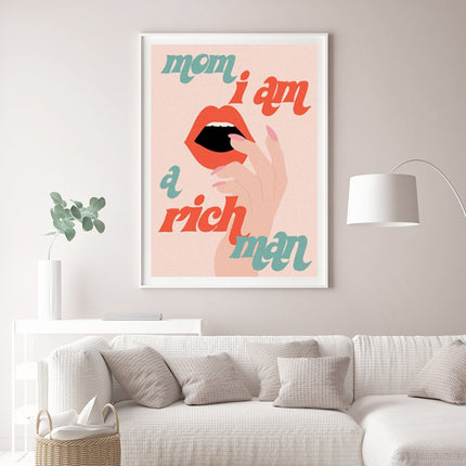 Wall Art - Mom I am a Rich Man - Canvas Prints-Poster Prints