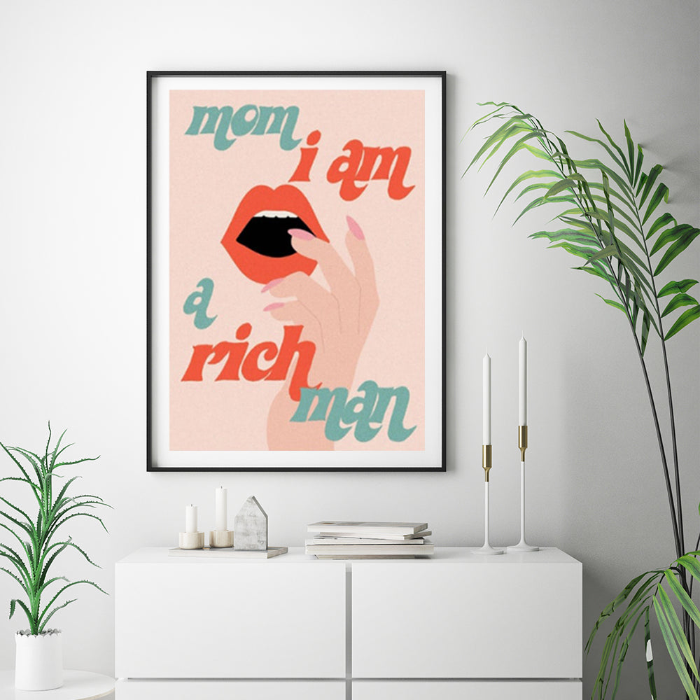 Wall Art - Mom I am a Rich Man - Canvas Prints-Poster Prints