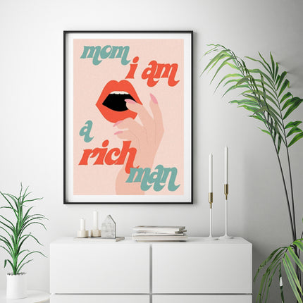 Wall Art - Mom I am a Rich Man - Canvas Prints-Poster Prints