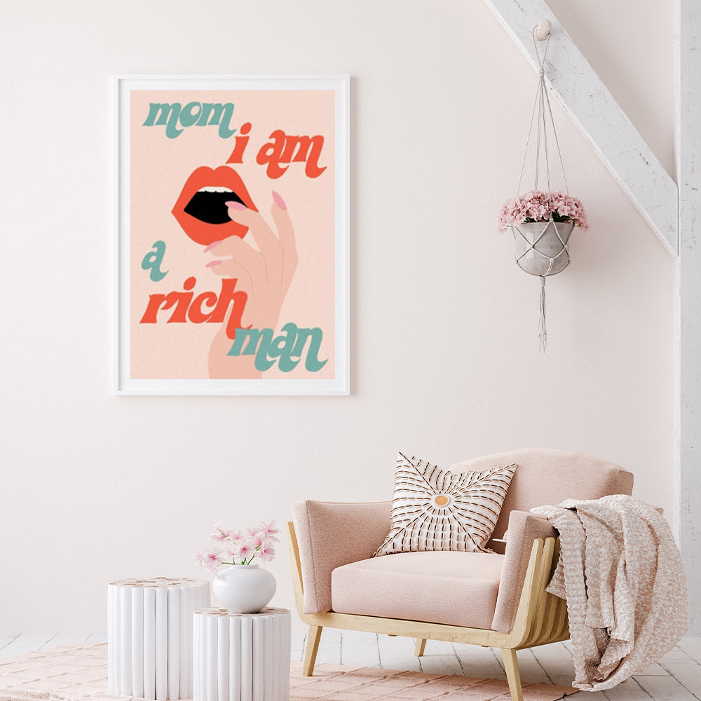 Wall Art - Mom I am a Rich Man - Canvas Prints-Poster Prints