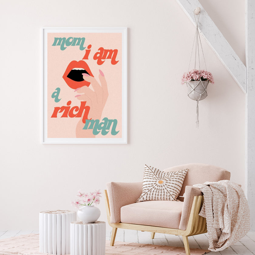 Wall Art - Mom I am a Rich Man - Canvas Prints-Poster Prints