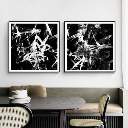 Wall Art - Monotype Scribble (2 sets)- Canvas Prints-Poster Prints