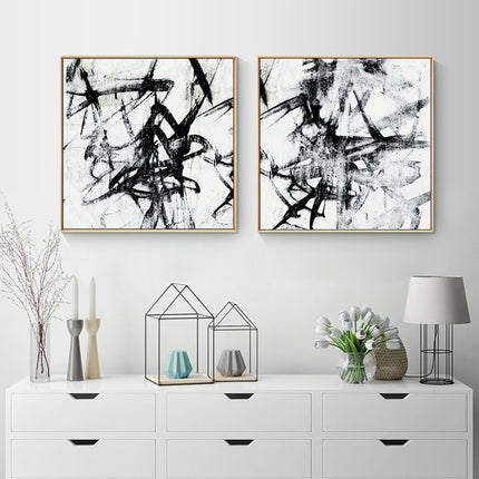 Wall Art - Monotype Scribble II (2 sets)- Canvas Prints-Poster Prints