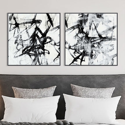Wall Art - Monotype Scribble II (2 sets)- Canvas Prints-Poster Prints