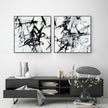 Wall Art - Monotype Scribble II (2 sets)- Canvas Prints-Poster Prints
