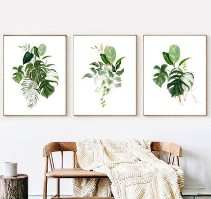 Wall Art - Monstera Leaves 3 sets - Poster Prints -Canvas Prints
