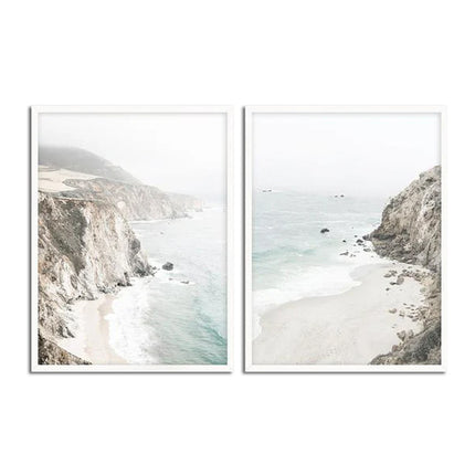 Wall art - Mountain Beach 2 sets- Canvas Prints- Poster Prints