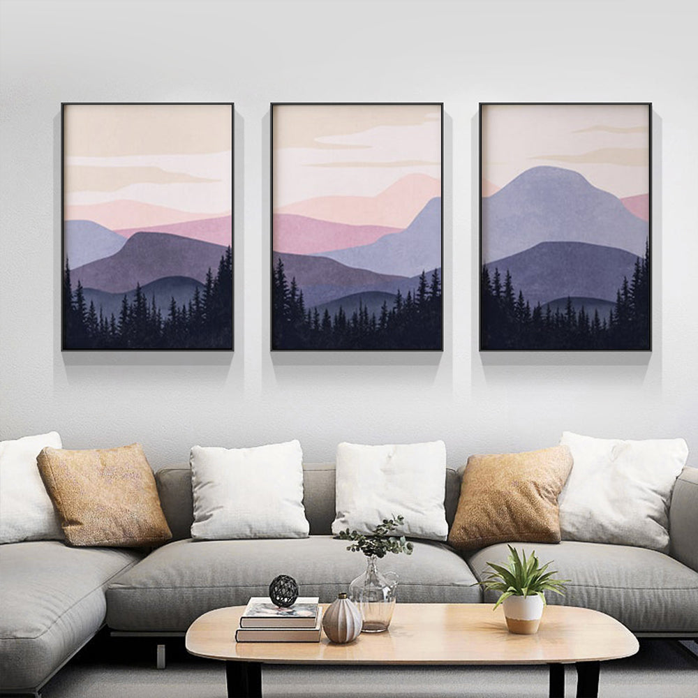 Wall Art  - Mountain 3 sets - Poster Prints -Canvas Prints