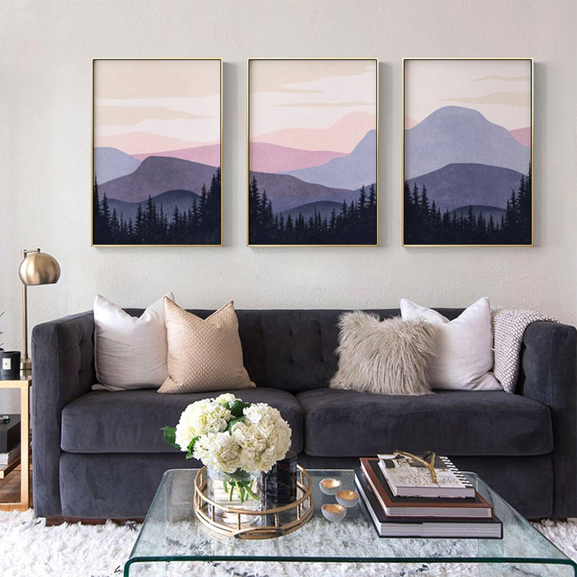 Wall Art  - Mountain 3 sets - Poster Prints -Canvas Prints