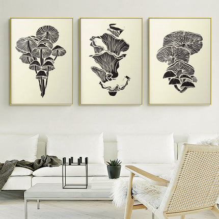 Wall Art  - Mushroom 3 Sets - Poster Prints -Canvas Prints