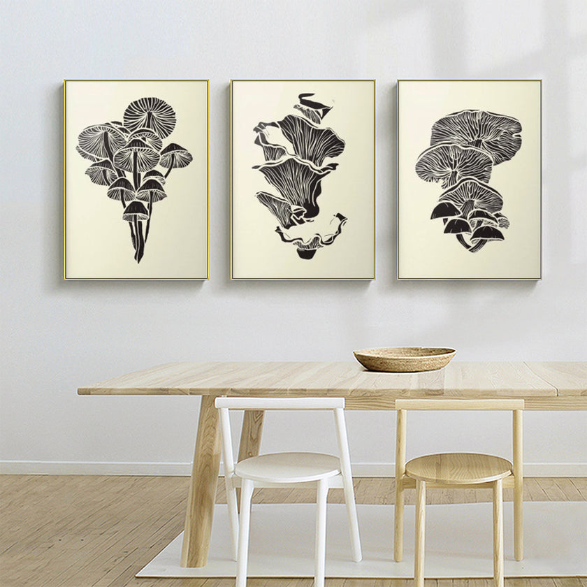 Wall Art  - Mushroom 3 Sets - Poster Prints -Canvas Prints