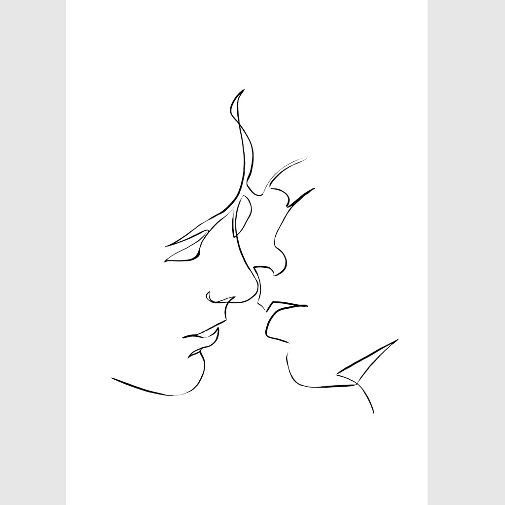 Wall art - Always Kiss 2 sets - Canvas Prints- Poster Prints