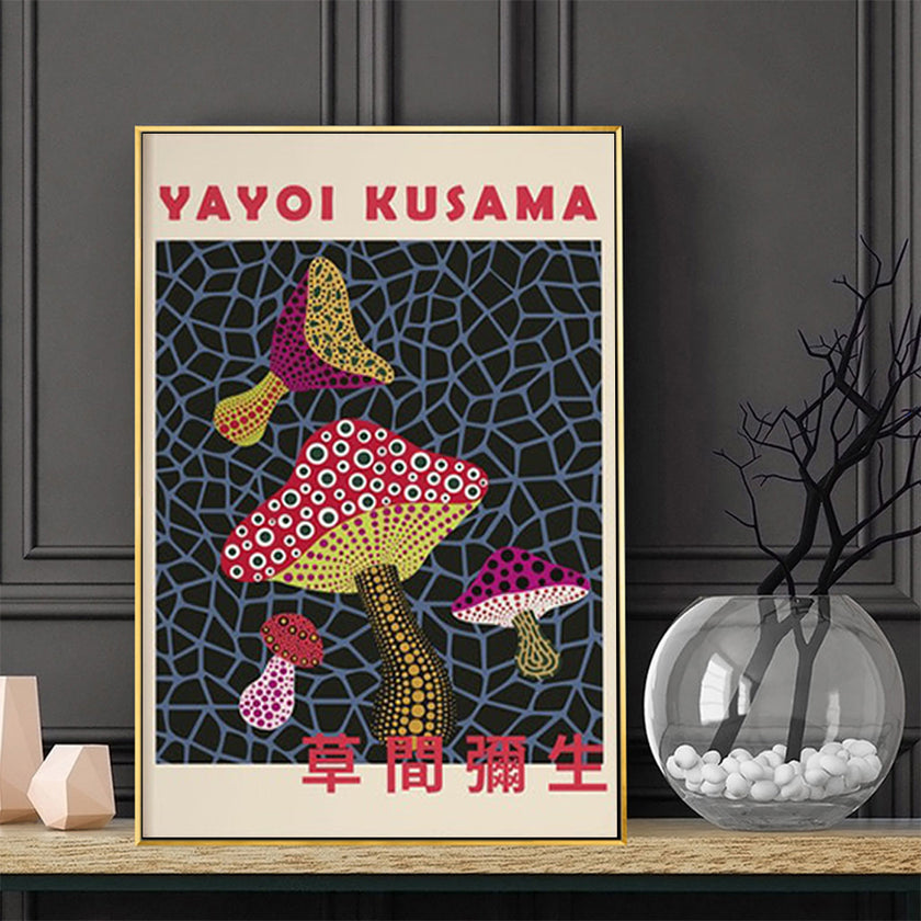 Wall Art - Mushroom By Yayoi Kusama - Canvas Prints-Poster Prints