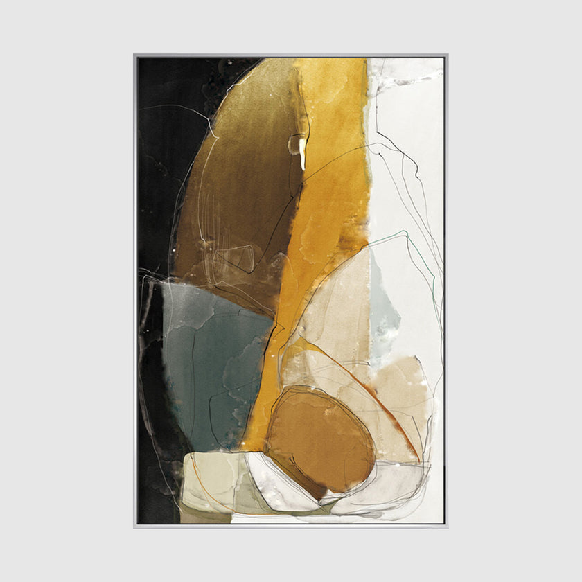 Abstracts Art - Print Wall Art - Mustard - Canvas Prints-Poster Prints