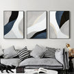 Wall Art - Abstract Navy Blue ( 3 sets )- Poster Prints -Canvas Prints