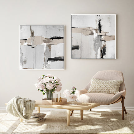 Wall Art - Neutral Abstract (2 sets)- Canvas Prints-Poster Prints