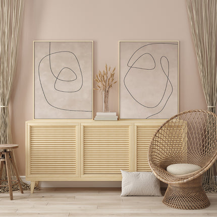 Wall art - Neutral Abstract (2 sets)- Canvas Prints- Poster Prints
