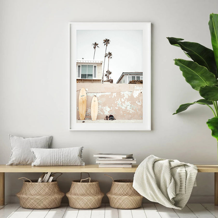 Wall art - Coastal Surfboard - Canvas Prints - Poster Prints