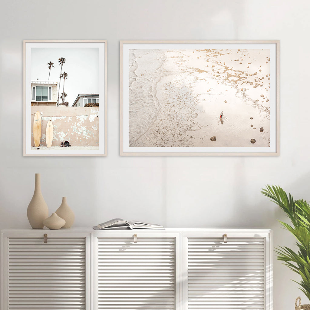 Wall Art - Surfboard Coastal Beach (2 sets) - Canvas Prints-Poster Prints