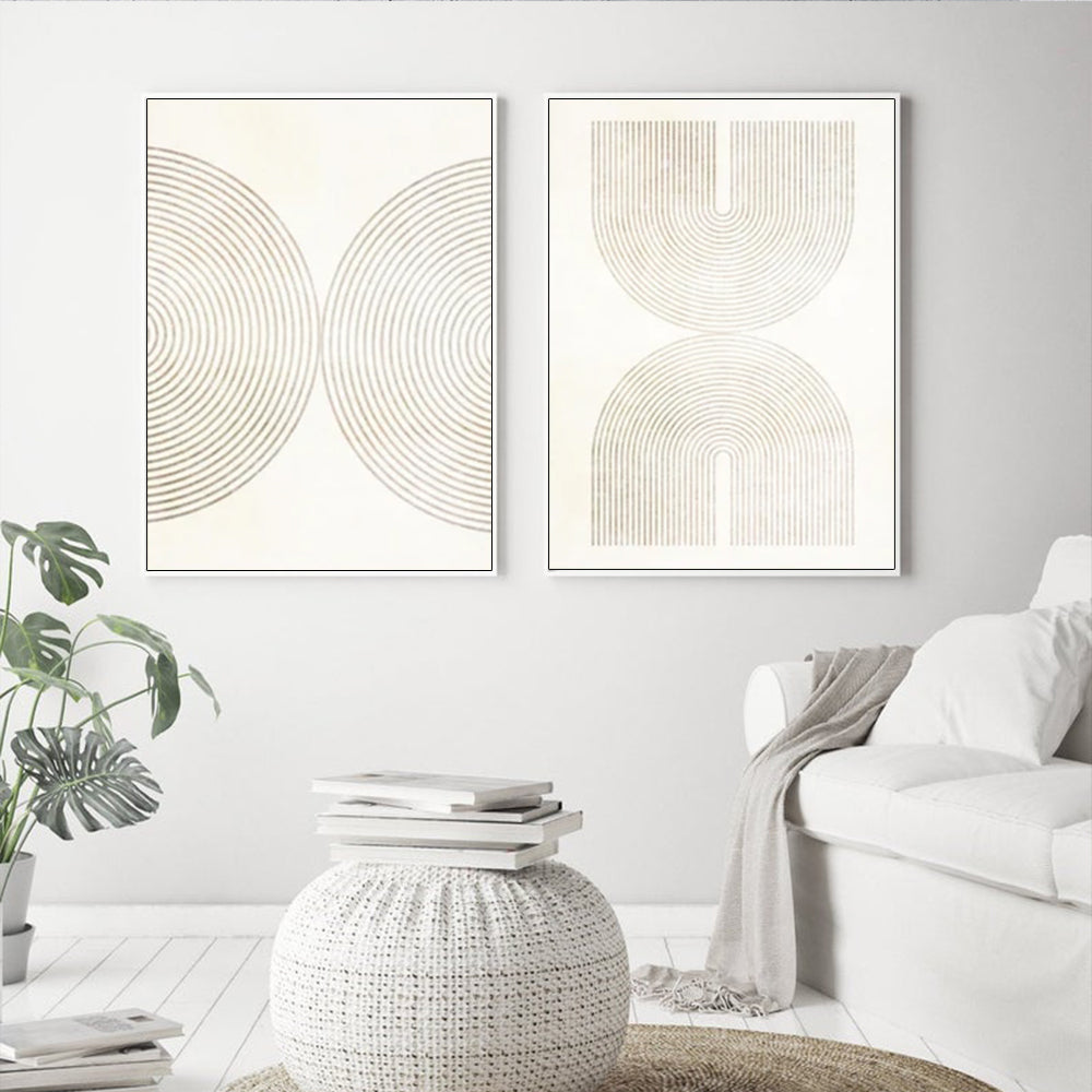 Wall art - Neutral Abstract (2 sets)- Canvas Prints- Poster Prints